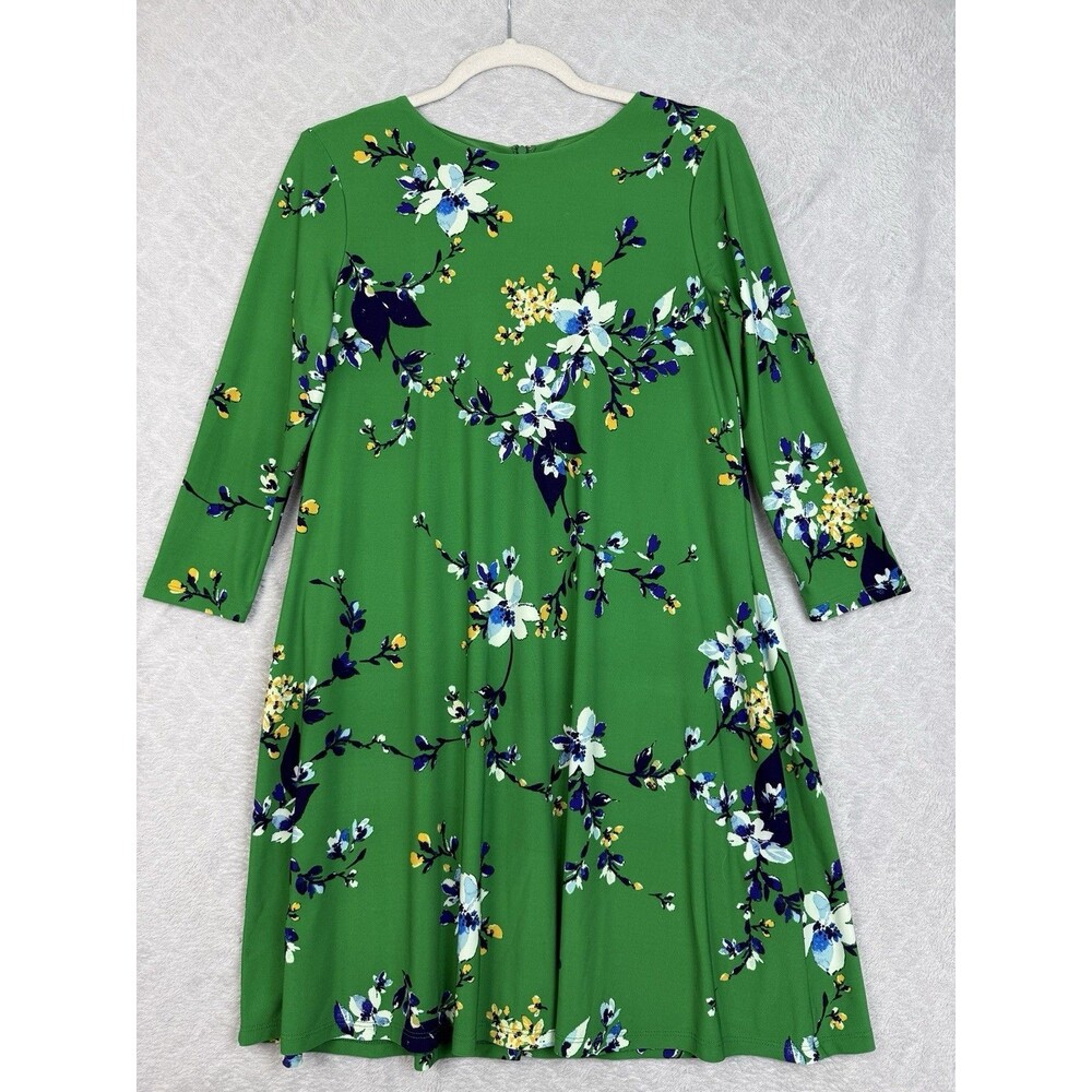 LRL Ralph Lauren Jersey Shift Dress 6 Petite Floral Classy Chic Career Feminine